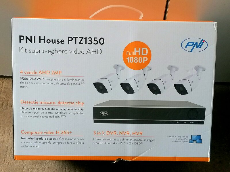 Kit supraveghere video CCTV PNI House, NVR, 4x1080p, nou, sigilat, garantie