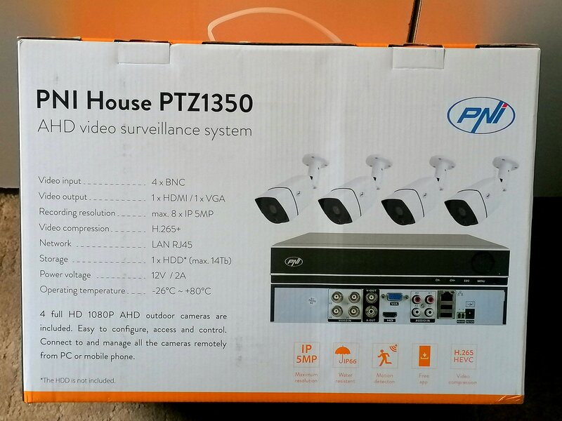 Kit supraveghere video CCTV PNI House, NVR, 4x1080p, nou, sigilat, garantie